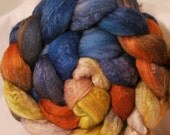 Superwash wool/ silk  ( 80/20) fiber for Spinning - Aladdin ( 4.3 oz. ) superwash wool/ silk (80/20)