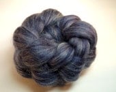 4 Oz "Blue Steel" Wool Roving Braid Fiber for Spinning, blending, & more.