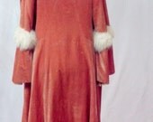 MAGNIFICIENT 1920s velvet silk coat with big fur collar // 1920 coat // 1920s  silk // 1930 // 1930 coat // edwardian // antique