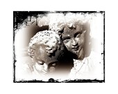 Virginia Fine Art Print, Best Friends Forever, 11x14 Gothic Dark Art, Graveyard Children