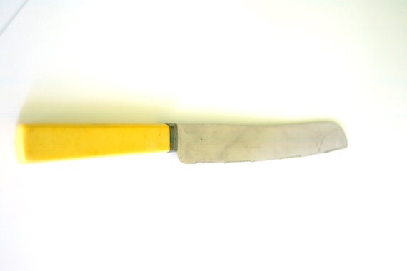 Industrial Vintage Burns Bone Handle Bread Knife Stainless Steel