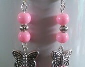 Pink Butterfly Earrings
