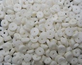 Bulk Shell Heishi Beads, White Shell Spacer Beads, 5 mm x 1-2 mm - 450 beads