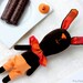 Artist Teddy Bunny - Chocolate - Friend of Teddy Bears - OOAK toy - Animal - Brown, orange colors - Collectible toy