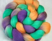 Hand Dyed Spinning Fiber Polwarth Combed Top (Roving) 4 oz.  FY0212-alt