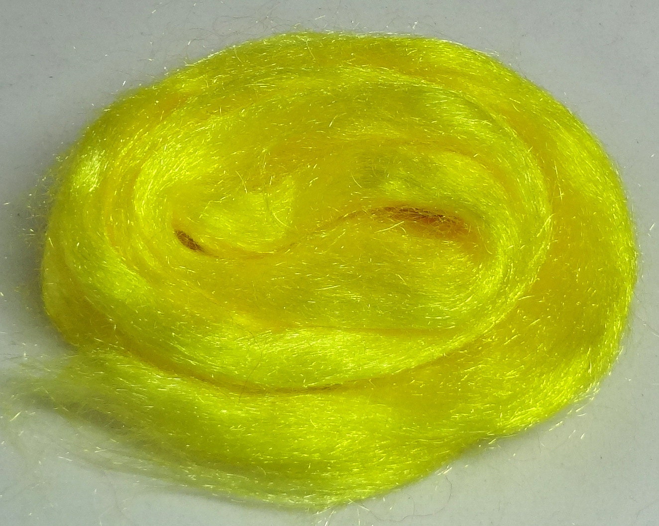 Hand Dyed Firestar "Sun Ray Yellow" Sparkle and Shine Fiber Add in