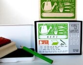 Yellow Owl Workshop "From the Garden of" Stamp Activity Kit (rubber stamp, ink pad and pencil included)