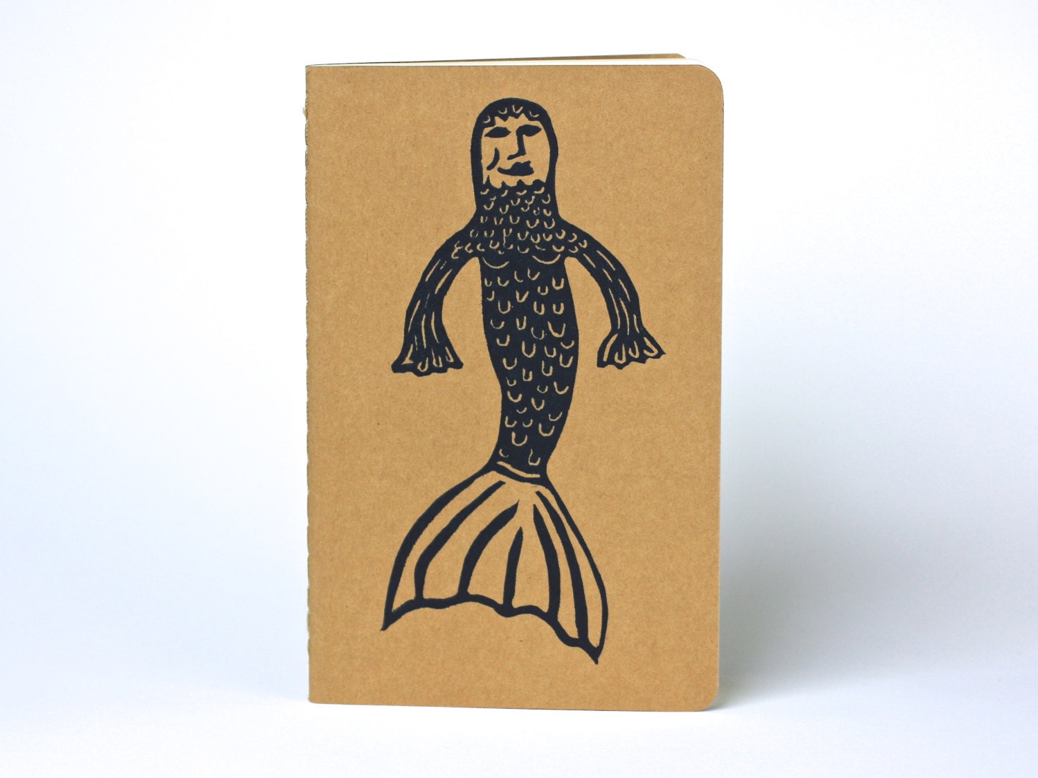 Fish maiden, siren, Lady of the lake. River Goddess journal cover, River Sprite. Moleskine journal, notebook.