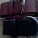 3 inch Leather Dog Collar: Latigo, 3 inch tapered neck