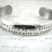 I am No Bird Charlotte Bronte, Jane Eyre Cuff Bracelet