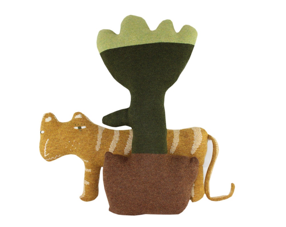 Ty the Tiger - large soft knitted toy