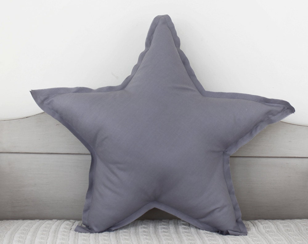 Star shaped Pillow or cushion - french grey, soft cotton