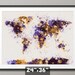 Paint Splashes Map of the World Map, Art Print 24x36 inch (194)