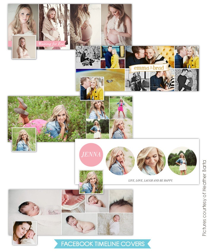 INSTANT DOWNLOAD - Facebook custom timeline cover photoshop template - E718
