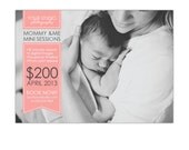 INSTANT DOWNLOAD - Mother's Day Mini Session template - Photoshop  template - E770