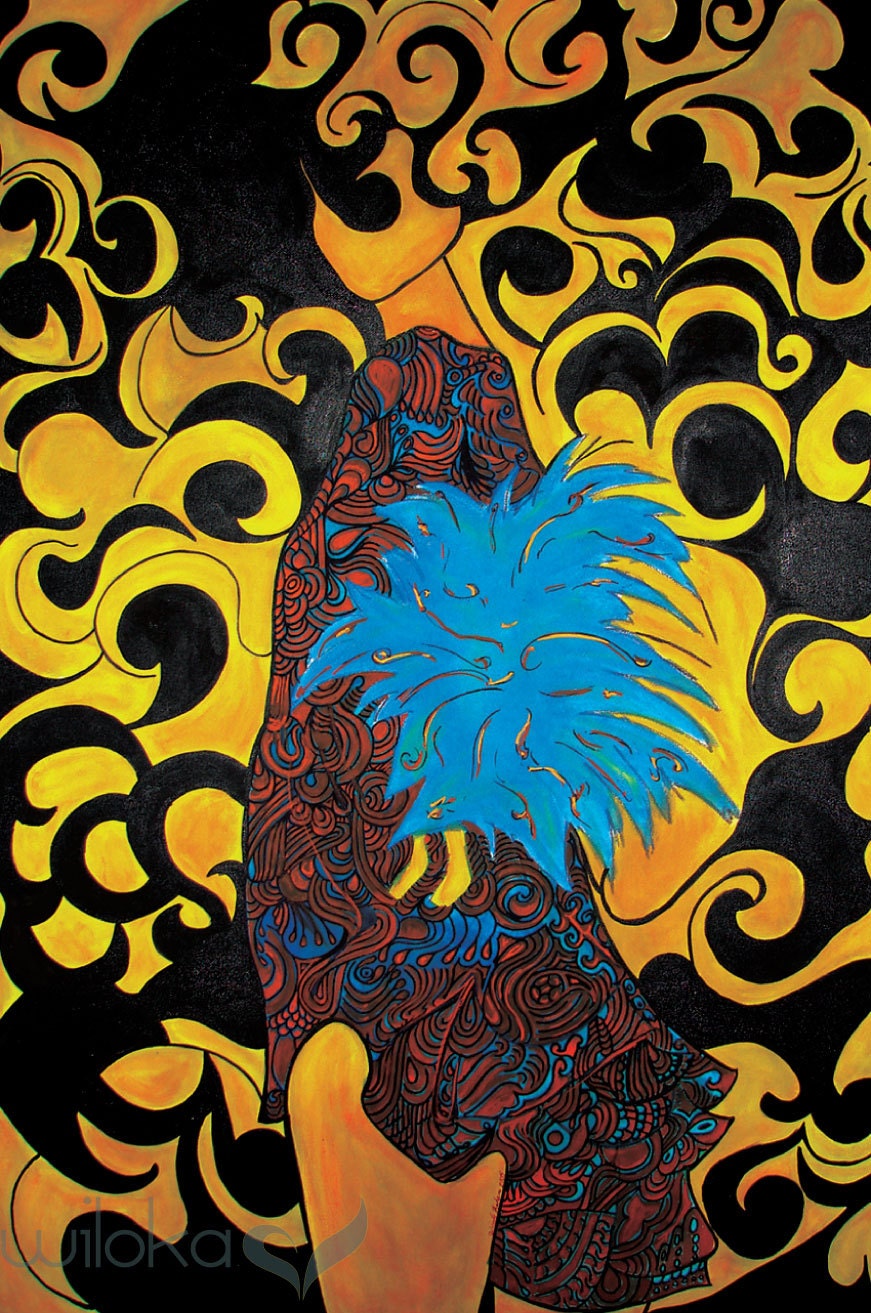 Fiery - Orginal Art Print by Windy Love Kahana