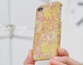 Apple iphone case for iphone iPhone 5 iphone 4 iphone 4s iphone 3Gs : Abstract circle leaf sunflower wood background (Not Real wood)