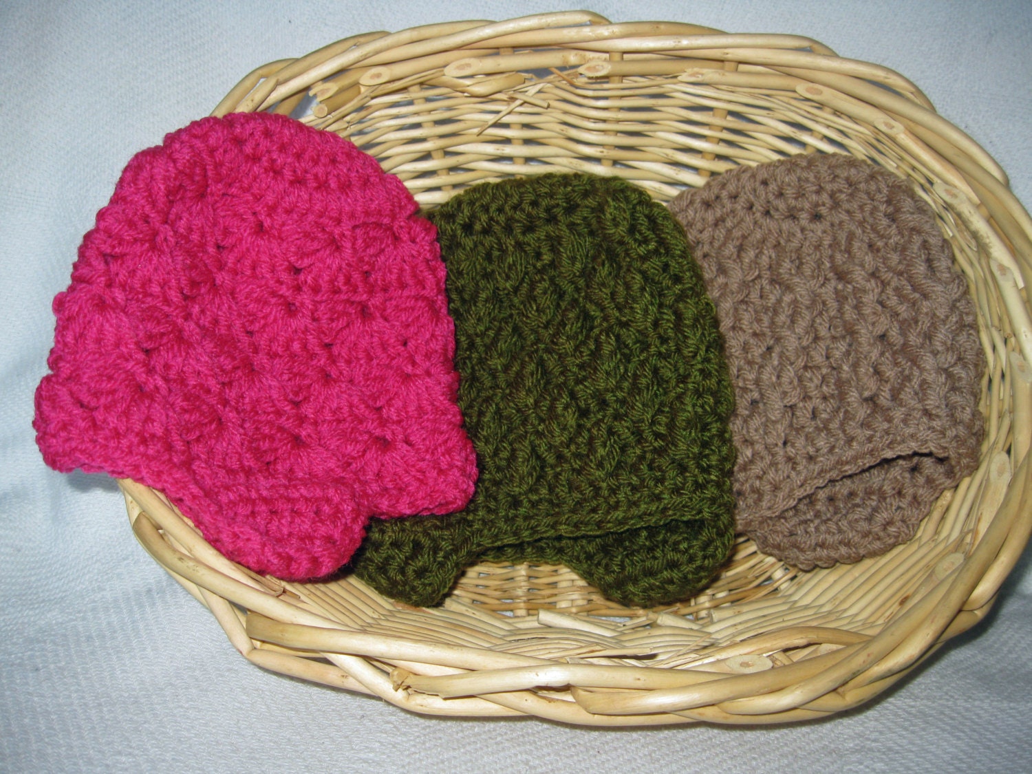 RTS PICK ONE Crochet Newborn 0-3 month Earflap Baby Hat or Beanie, Photo Prop Baby Shower Gift