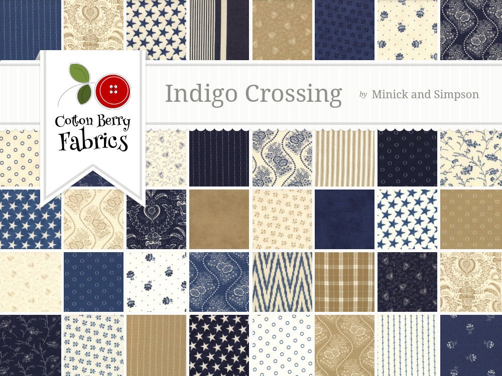 Indigo Crossing by Minick and Simpson for Moda - One Charm Pack - 14750PP
