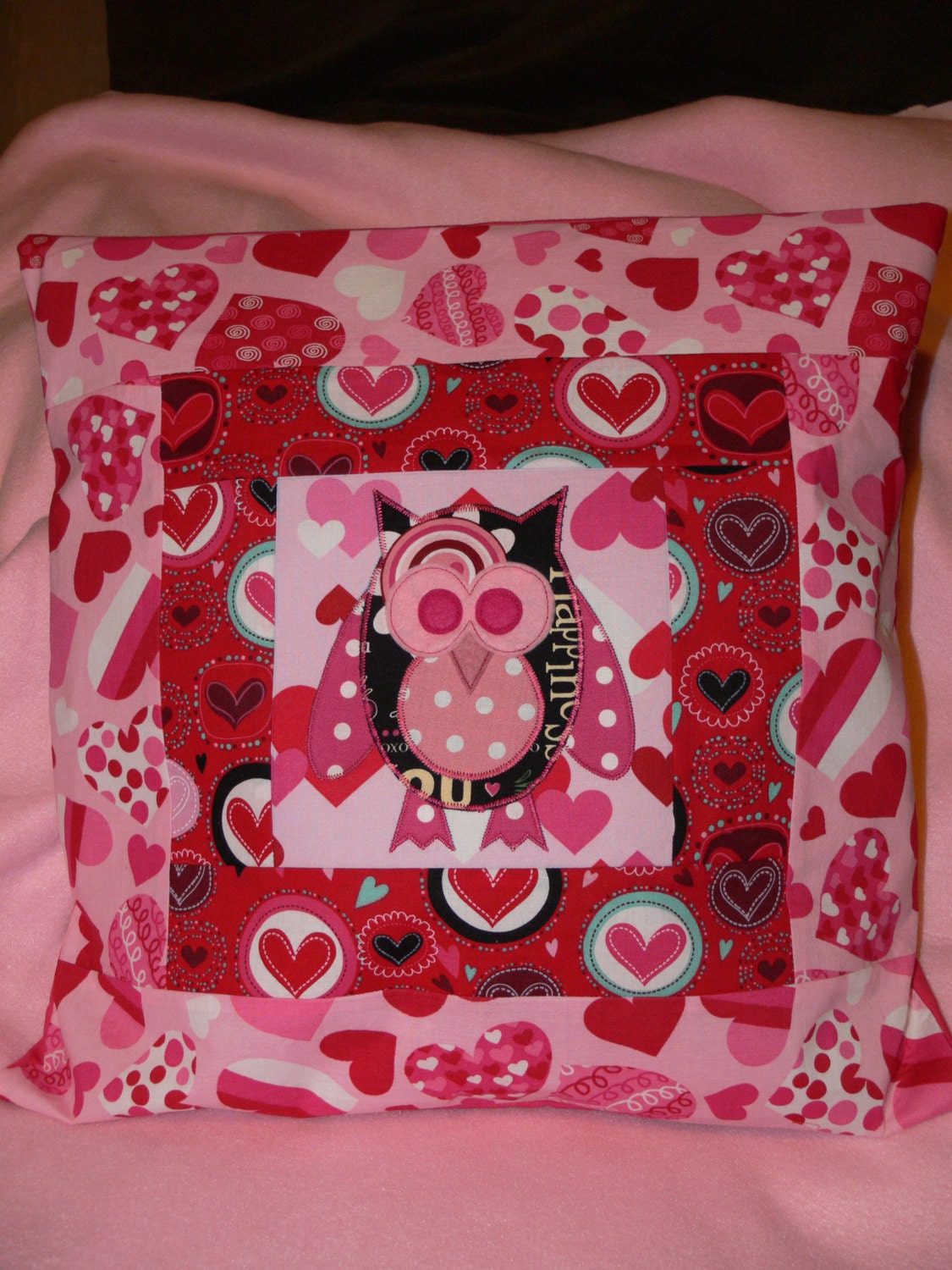 Applique owl cushion cover pillow cover home decor