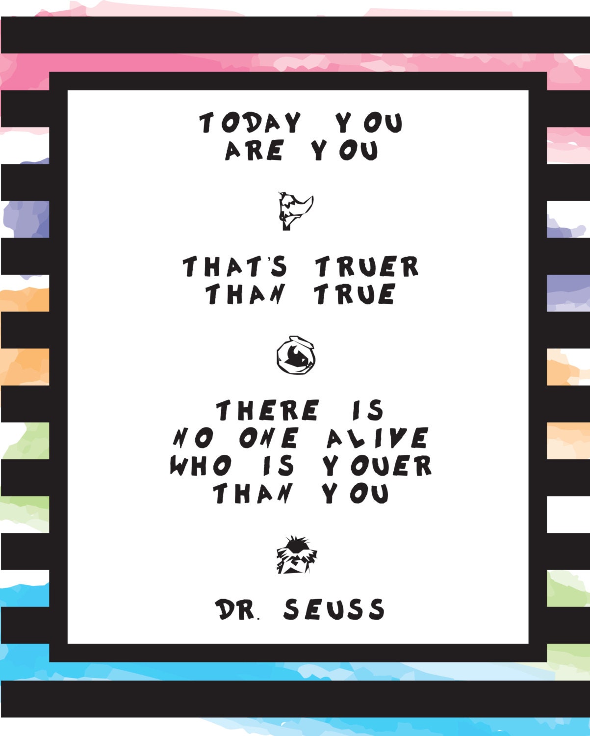 Dr Seuss Quotable Art Print