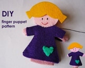 DIY Finger Puppet Felt Pattern - Girl Lola - charity