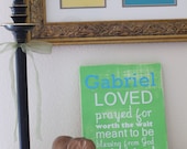 soft apple green distressed board- adoption