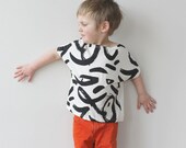 Hand printed tunic in 'Abstract' Print