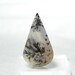 Black Dendritic Moss Gem Agate Teardrop Stone Cabochon 27.5 carats