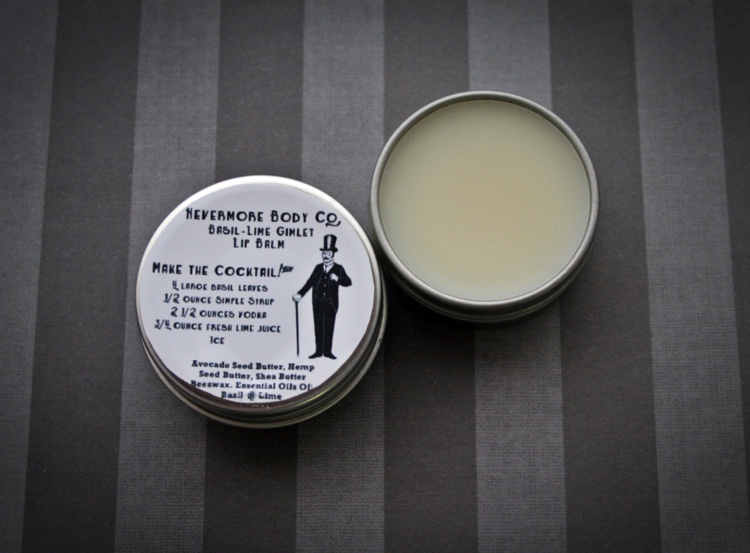 Basil Lime Gimlet Lip Balm Nevermore Body Company