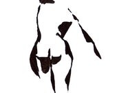 Nude - Fine Art Print small size A5 from the original drawing -A5 - 11.5 x 8.3 inches - Female / Body / Ink/