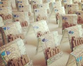 100 Map wedding favors matchbook cityscape