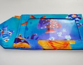 Luggage Tag Custom Fabric Handmade Tropical Fish Ocean Gift Card Holder Travel Cruise Accessory Wedding Favor
