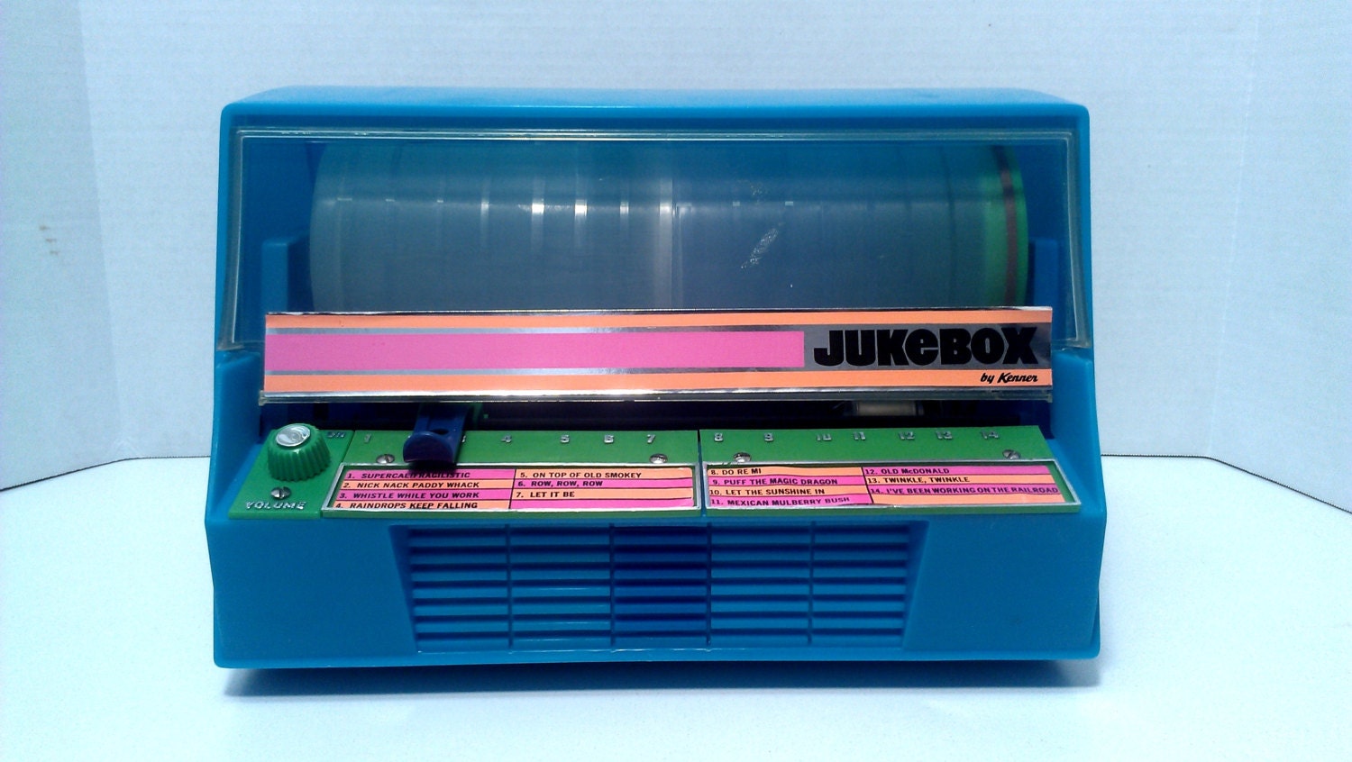 1971 Vintage Kenner Jukebox Cylinder Record Player In Box With Instructions
