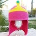 Princess Bubblegum PB Pink Inspired Hat: Adventure Time -ish Cartoon Kawaii Handmade Crochet Beanie Hat