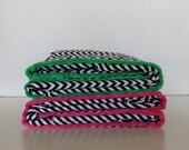 Black and White Chevron Baby Blanket, Design Your Own Blanket, Size 28x34