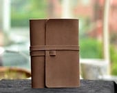 Refillable leather notebook,handmade notebook,leather diary,leather book cover,hand stitch,vintage journal,blank craft papers,personalized