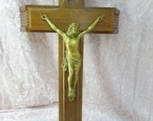 Vintage Sick Call Crucifix Kit Cross Last Rights Religious Catholic Church