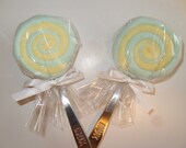 2 Gender Neutral Washcloth Lollipops Neutral Baby Gift