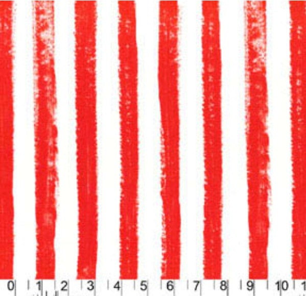 Red Picket Fence Indigo Red Fabric by Michael Miller CX5924 RED