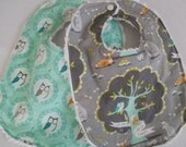 Baby Bibs - Set of 2 - Gender Neutral - Les Amis and Sweet Owlies