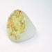 Gold copper flakes Resin Ring. Modern jewelry. Cocktail ring. OOAK. Contemporary. Resin jewelry.