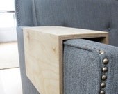 Couch Arm Wrap - PLYWOOD reclaimed wood arm drink rest table for couch / sofa