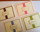 Handmade Embossed Greeting Card for Birthday, Thank You, Love, Anniversary, Congratulations, etc.