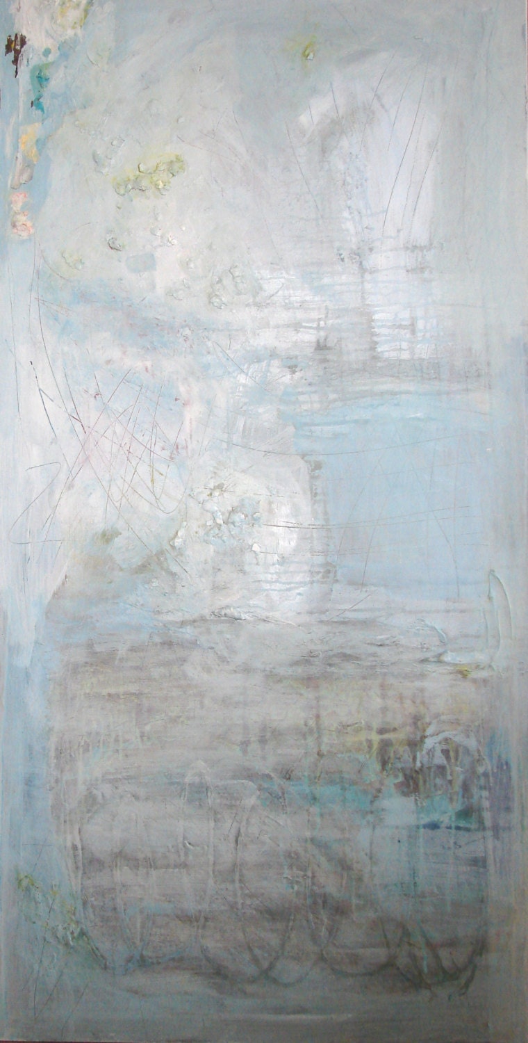 Original Painting Acrylic abstract art large 24 x 48 contemporary modern wall art by Cheryl Wasilow