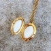 Vintage Gold Locket Necklace Women's Bohemian Jewelry Working Locket Jewelry with Antique Black Etched Design