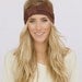 Mocha Turband Headband - Sparrow Headband in Brown Stretchy Jersey Hair Band Ruched with Fabric Wrap