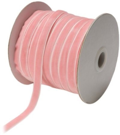 1 YD Pink Velvet Ribbon Trim 3/8 diameter Scrapbook Card Making Crafting Home Decor Art Journal Hair Quilt Mixed Media