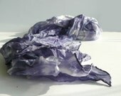 hand painted indigo and gray gradient silk scarf