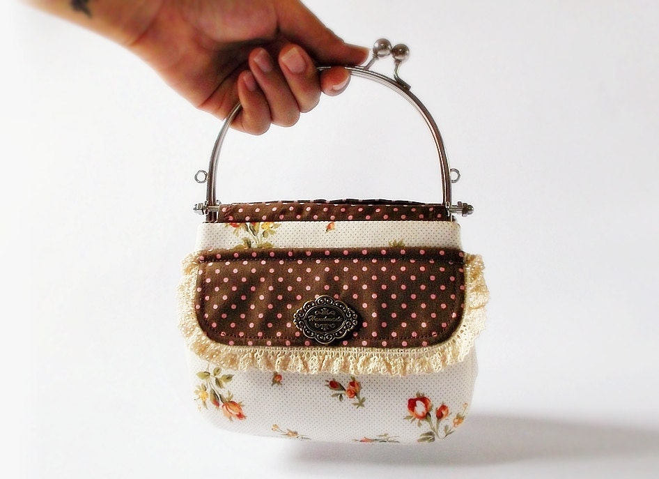 Cotton Handbag / Half Round Bag